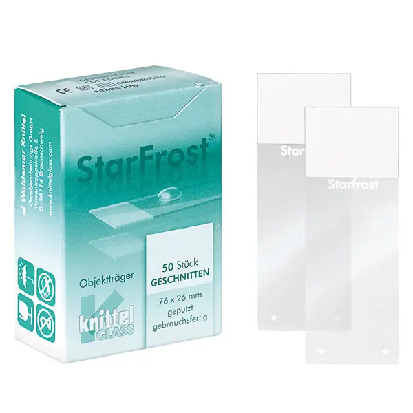 StarFrost Microscope slides Adhesive with frosted end 