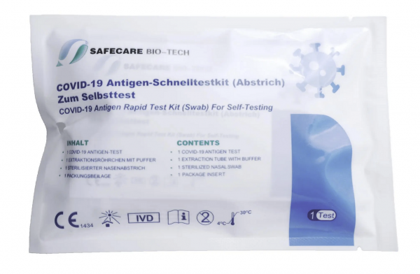 Safecare 1er Pack / Softpack Covid-19 Antigen Rapid Test Kit-Laientest (Swab) /1er Pack / Softpack 